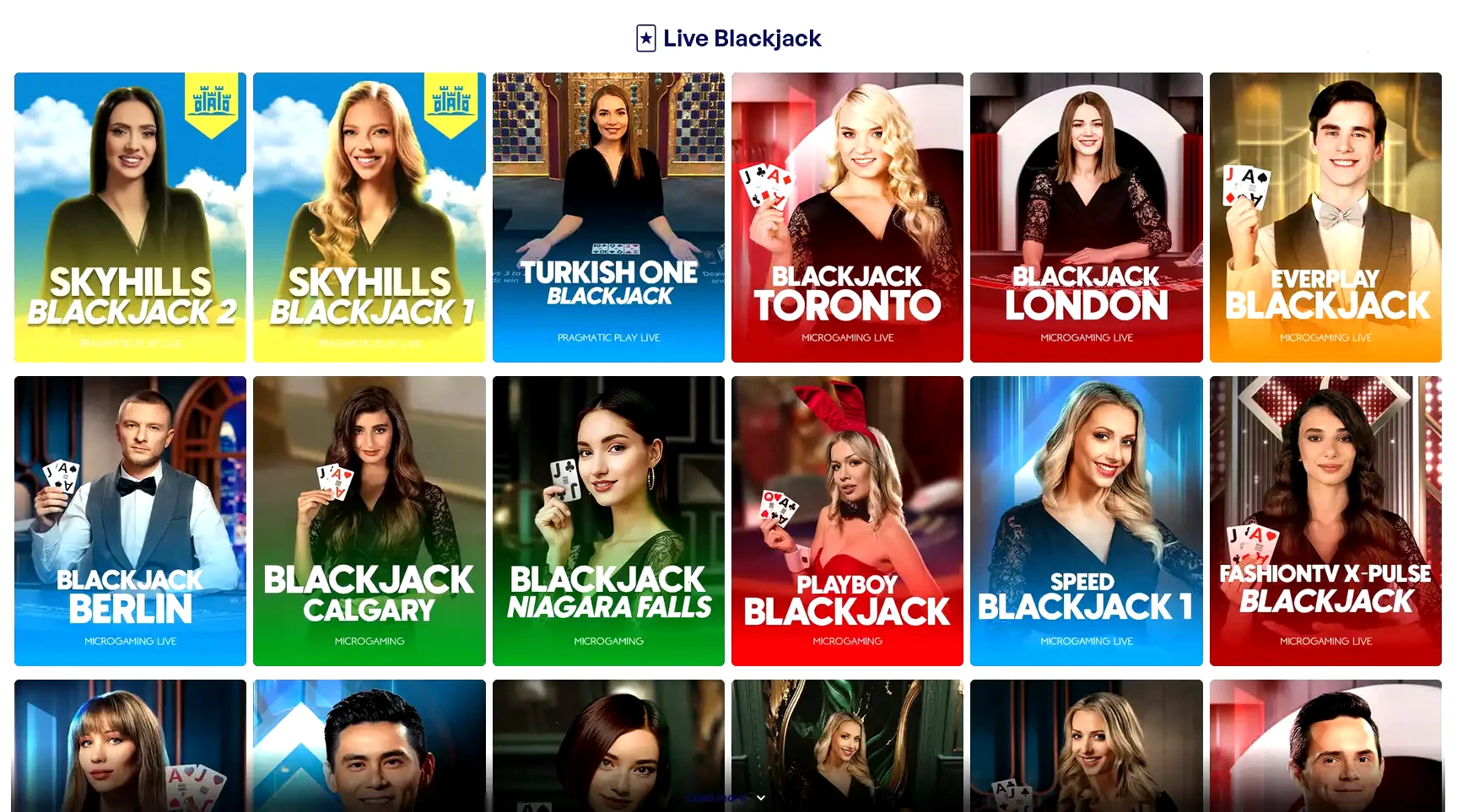 Nostalgia Casino game lobby after player login